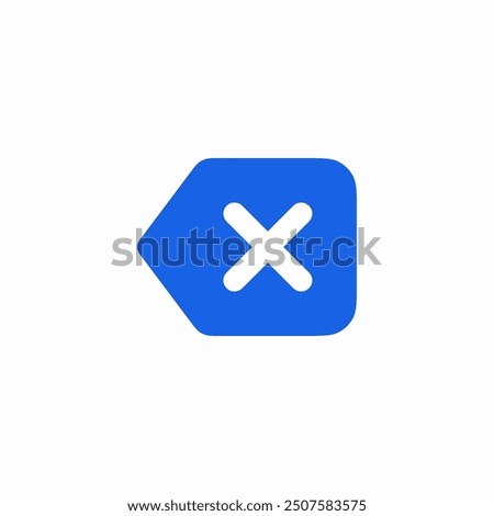 backspace delete sign icon vector