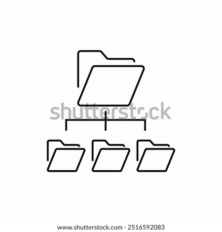 folder file hierarchy icon sign vector