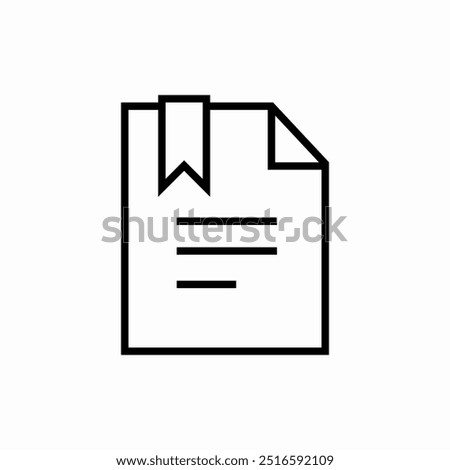 file bookmark document icon sign vector