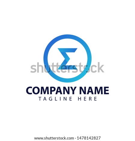 Modern and simple logo design for sigma symbol