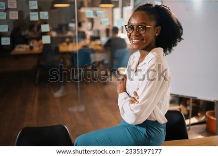 Similar – Image, Stock Photo Portrait Of Young African American Man