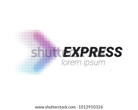 Transport logistic arrow logo fro courier or fast delivery shipping company or transportation service concept. Vector isolated forward arrow icon for express delivery or logistics and post mail design