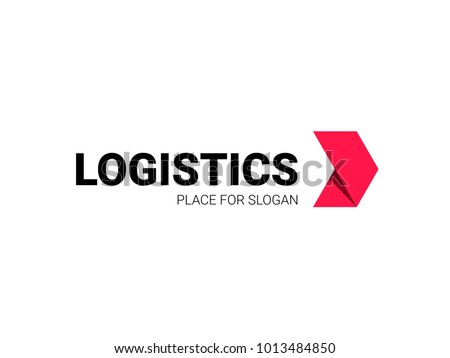 Transport logistic logo of express arrow moving forward for courier delivery or transportation and shipping service. Vector isolated arrows icon template for transport logistics company design