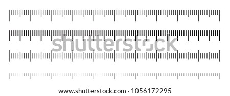 Ruler scale measure or vector length measurement scale chart