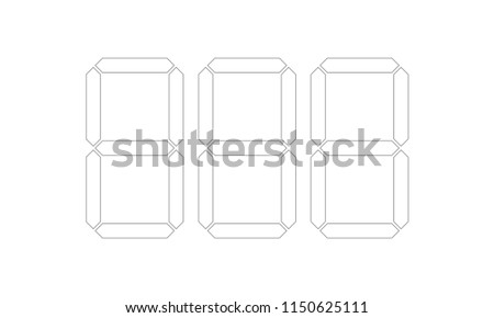 Digital price tag vector template numbers for shop or supermarket. Store price labels for retail display or sale self fill