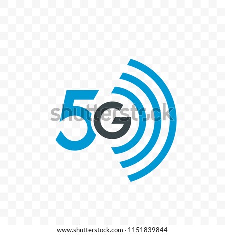 5G internet network vector logo or UI app icon for 5 G mobile net connection