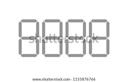 Digital price tag digits or numbers vector template for shop or supermarket. Store price labels for retail display or sale self fill