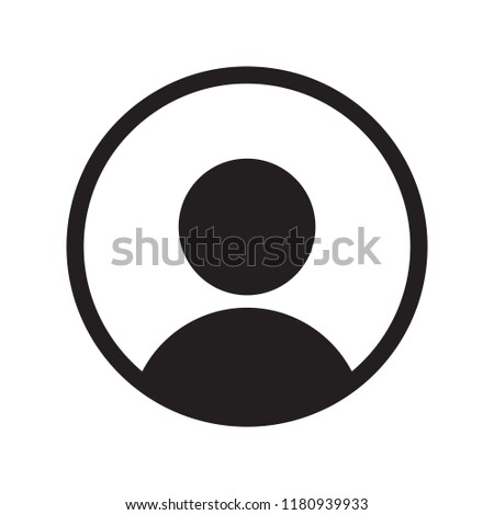 User member vector icon for UI user interface or profile face avatar app in circle design