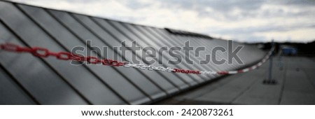 Similar – Image, Stock Photo Barrier chain in front of a house wall | Why?