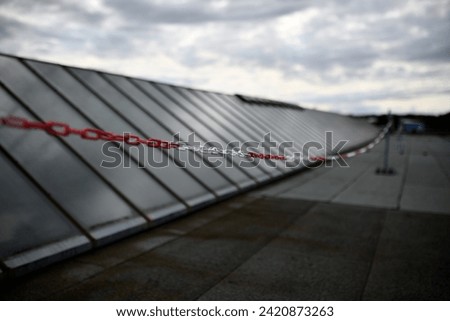 Similar – Image, Stock Photo Barrier chain in front of a house wall | Why?