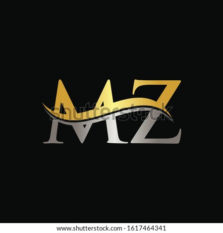 Initial MZ letter Logo Design vector Template. Abstract Letter MZ logo Design Stock fotó © 