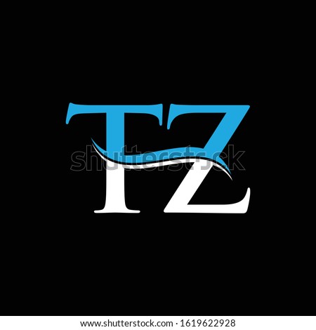 Initial Letter TZ Logo Design Template. Abstract TZ Linked Letter Vector Illustration Stock fotó © 
