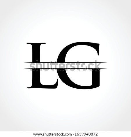 Initial LG letter Logo Design vector Template. Abstract Black Letter LG logo Design