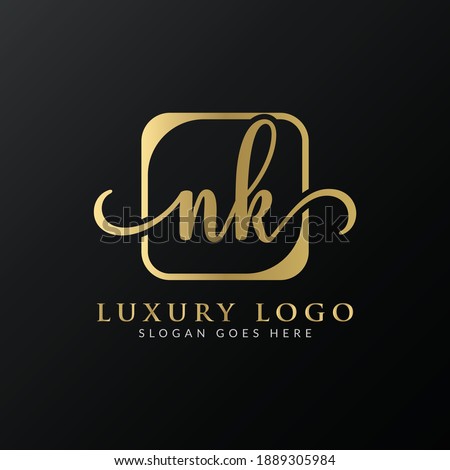 Initial Letter NK Logo Design Vector Template. NK Letter Logo Design