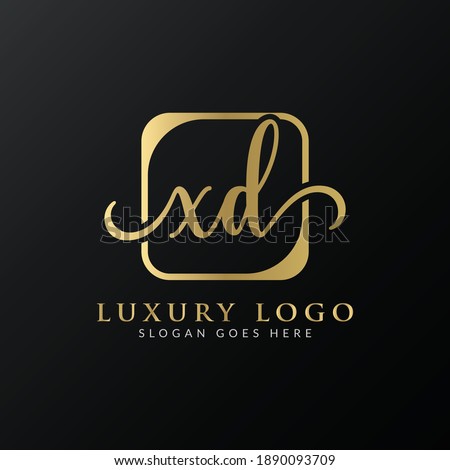 Creative letter XD Logo Design Vector Template. Initial Luxury Letter XD Logo Design