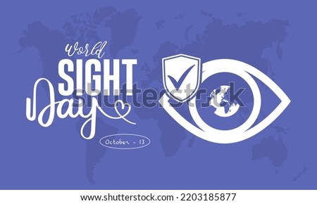 Vector illustration design concept of world sight day observed on october 13