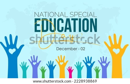 Vector illustration design concept of National Special Education Day observed on December 2