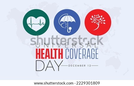 Vector illustration design concept of International Universal Health Coverage Day observed on December 12