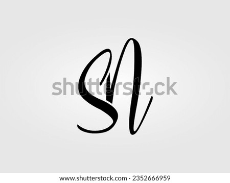 Initial SN letter Logo Design vector Template. Monogram, lettermark SN logo Design Imagine de stoc © 