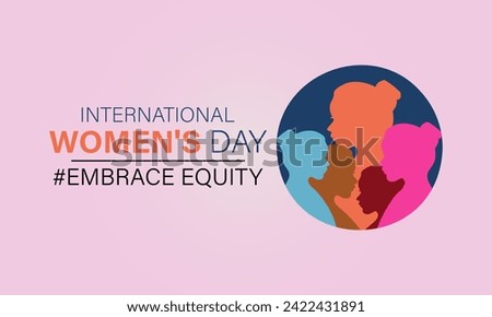 International Women's Day celebrated every year of March 8, Women's right Vector banner, flyer, poster and social medial template design.