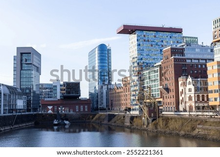 Similar – Foto Bild Der Düsseldorfer Medienhafen bei Sonnenaufgang