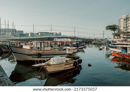 view of the boats in the Urca neighborhood, Rio de Janeiro Imagine de stoc © 