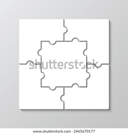 Similar – Image, Stock Photo Blank puzzle pieces on wooden background texture, business and connection concept. space for text.