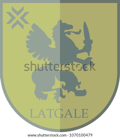 Latgale griffin on the shield