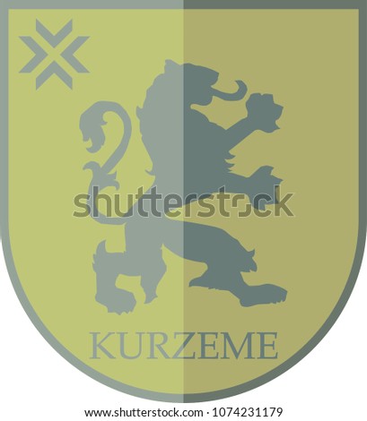 Kurzeme lion on the shield
