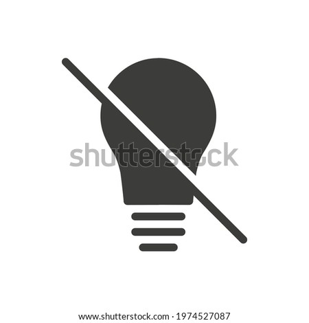 No lamp symbol. Black and white icon