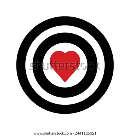 love target, heart shape in the middle of target