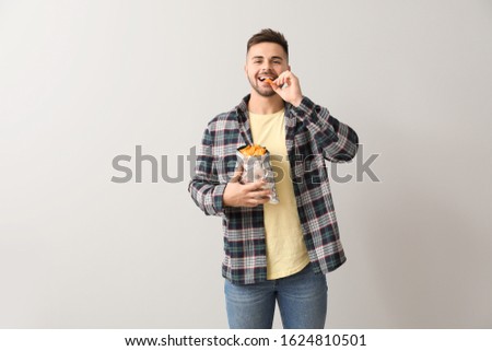 Similar – Image, Stock Photo Tasty potato chips in bowl on table