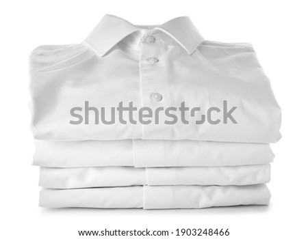 Similar – Image, Stock Photo Fresh and clean white towels on the bed