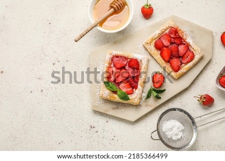 Similar – Image, Stock Photo Delicious puff pastry with fresh berries