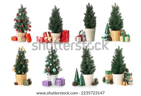 Similar – Image, Stock Photo Christmas tree in pot, watercolour on paper