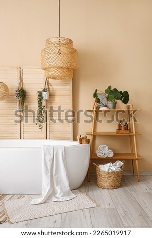 Similar – Image, Stock Photo Interior of stylish bathroom with light green walls