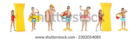 Similar – Image, Stock Photo Paddling pool in the backyard