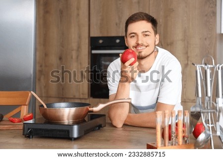 Similar – Image, Stock Photo young man is preparing for a romantic date