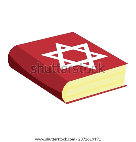 Jewish Torah book on white background