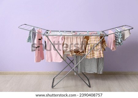 Similar – Image, Stock Photo Clothes horse with colorful linen