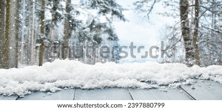 Similar – Foto Bild Winter verschneite leere Landstraße