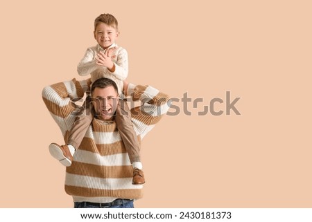 Similar – Image, Stock Photo A Boy and his Dog