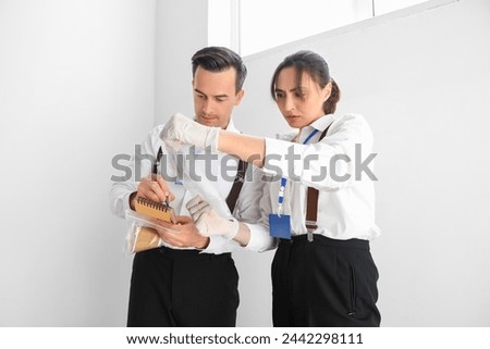 Similar – Image, Stock Photo Crime scene | Staircase from a long time ago