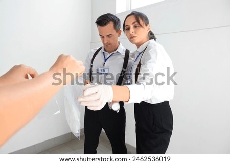 Similar – Image, Stock Photo Crime scene | Staircase from a long time ago