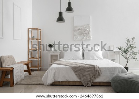 Similar – Foto Bild Modernes Schlafzimmer Interieur mit Bett gegen Tür im Hotel