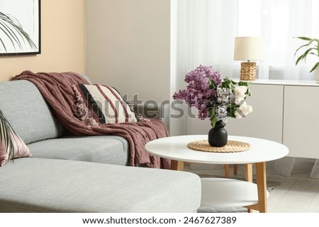 Similar – Image, Stock Photo flower vase and coffee cup on the balcony