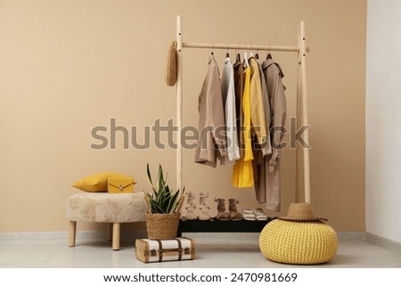 Image, Stock Photo Colorful Clothes Hanging For Sale