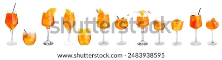 Similar – Image, Stock Photo Glass of aperol spritz cocktail