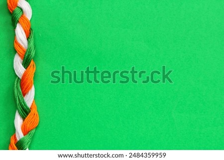 Similar – Image, Stock Photo White and orange threads on loom