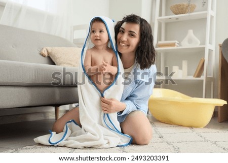 Similar – Image, Stock Photo Woman bathing in the sea